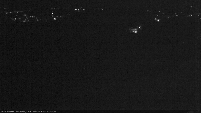 Lake Travis webcam, February 15, 2018 7:35 PM CT