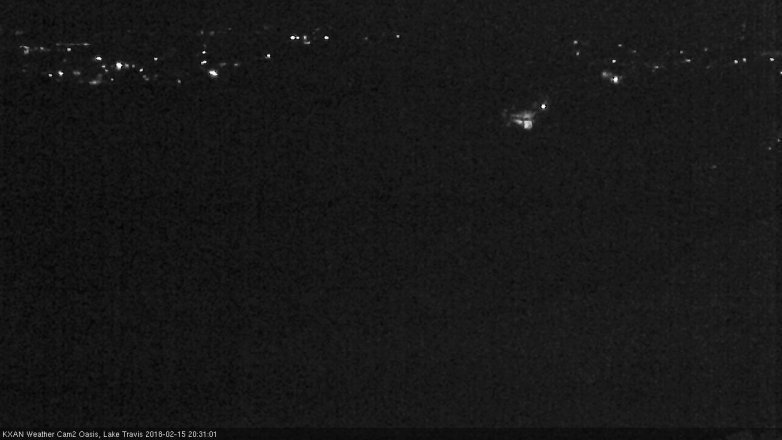 Lake Travis webcam, February 15, 2018 7:50 PM CT