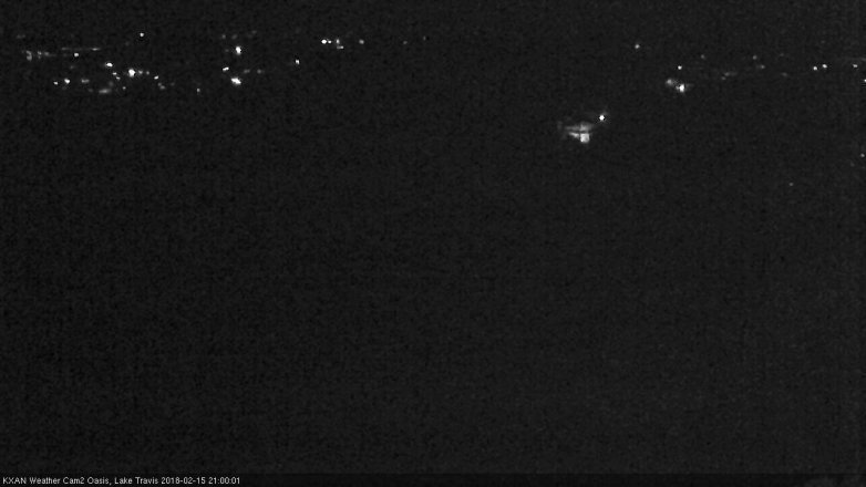 Lake Travis webcam, February 15, 2018 8:20 PM CT
