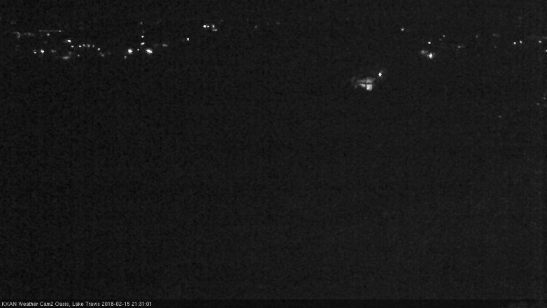 Lake Travis webcam, February 15, 2018 9:00 PM CT