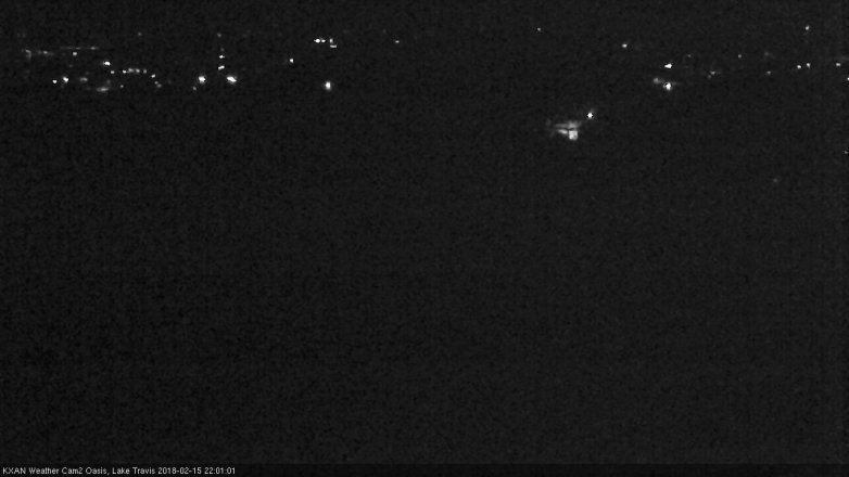 Lake Travis webcam, February 15, 2018 9:05 PM CT
