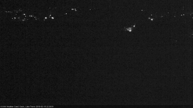 Lake Travis webcam, February 15, 2018 9:50 PM CT