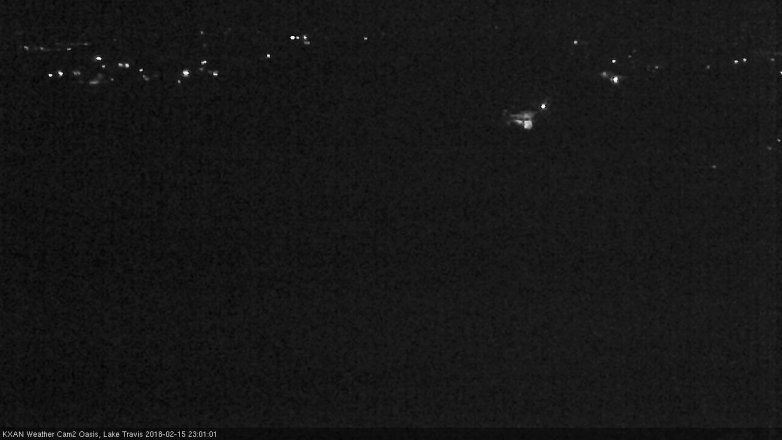 Lake Travis webcam, February 15, 2018 10:15 PM CT