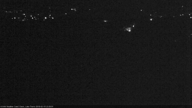 Lake Travis webcam, February 15, 2018 11:00 PM CT