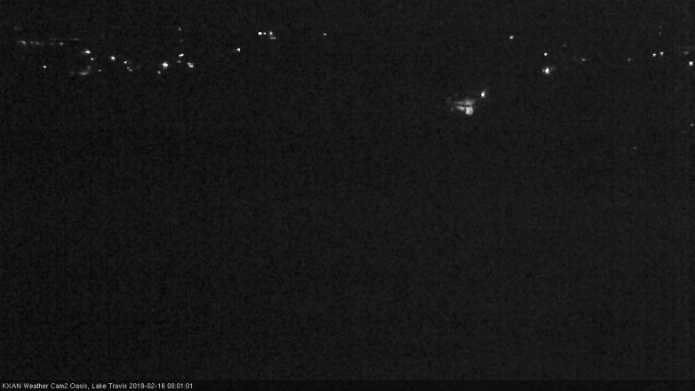 Lake Travis webcam, February 15, 2018 11:10 PM CT