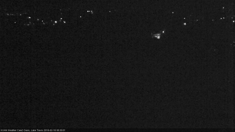 Lake Travis webcam, February 15, 2018 11:50 PM CT