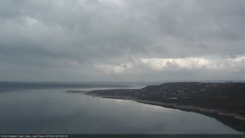 Lake Travis webcam, February 16, 2018 9:30 AM CT