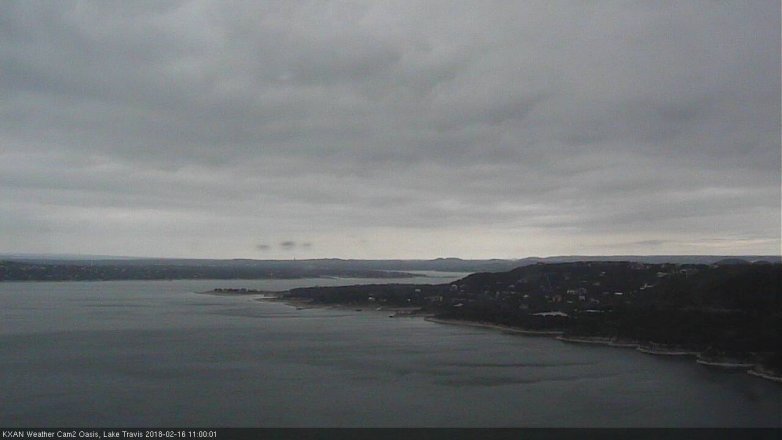 Lake Travis webcam, February 16, 2018 10:20 AM CT
