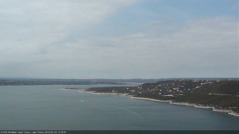 Lake Travis webcam, February 16, 2018 11:45 AM CT