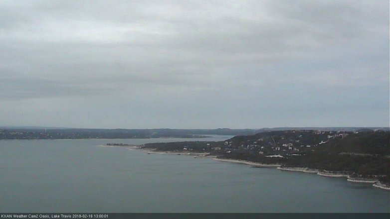 Lake Travis webcam, February 16, 2018 12:30 PM CT