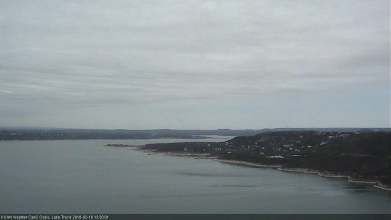 Lake Travis webcam, February 16, 2018 12:45 PM CT
