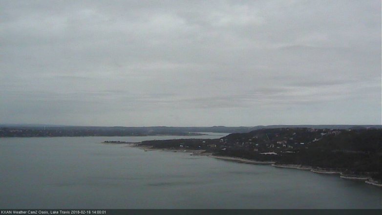 Lake Travis webcam, February 16, 2018 1:20 PM CT