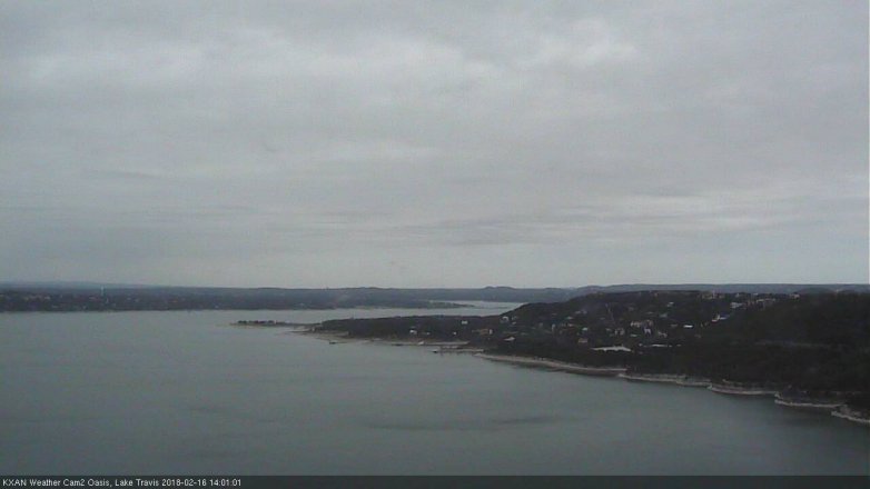 Lake Travis webcam, February 16, 2018 1:30 PM CT