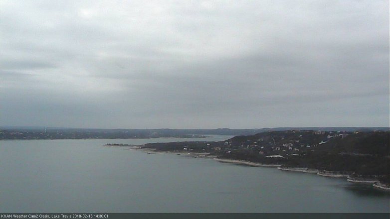 Lake Travis webcam, February 16, 2018 1:45 PM CT