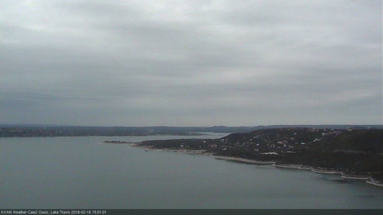 Lake Travis webcam, February 16, 2018 2:20 PM CT