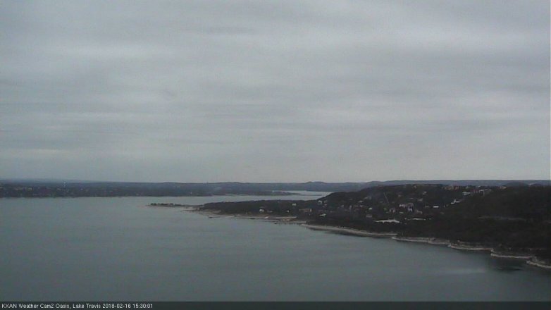Lake Travis webcam, February 16, 2018 2:35 PM CT