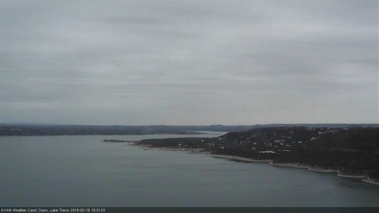 Lake Travis webcam, February 16, 2018 3:00 PM CT