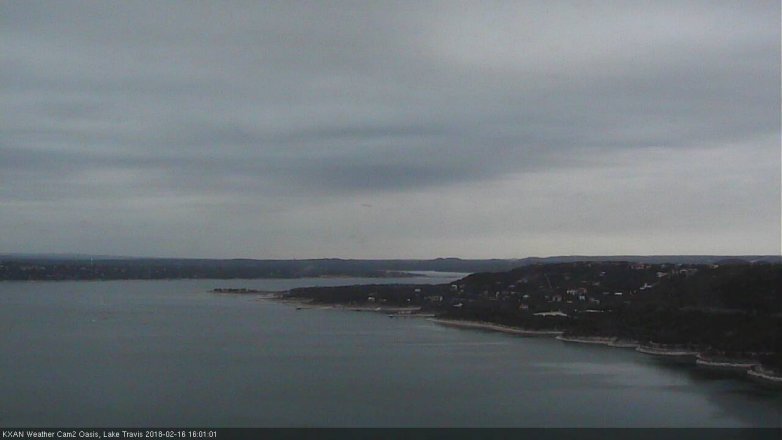 Lake Travis webcam, February 16, 2018 3:15 PM CT