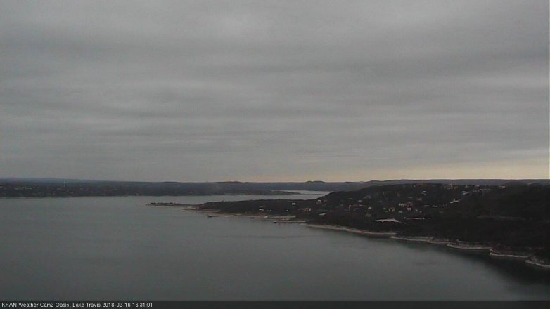 Lake Travis webcam, February 16, 2018 3:55 PM CT
