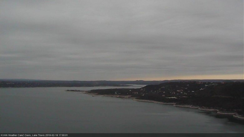 Lake Travis webcam, February 16, 2018 4:20 PM CT