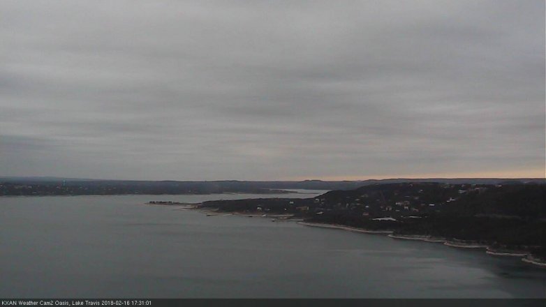 Lake Travis webcam, February 16, 2018 4:40 PM CT