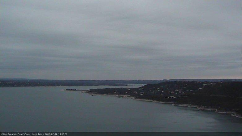 Lake Travis webcam, February 16, 2018 5:05 PM CT