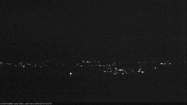 Lake Travis webcam, February 16, 2018 6:40 PM CT