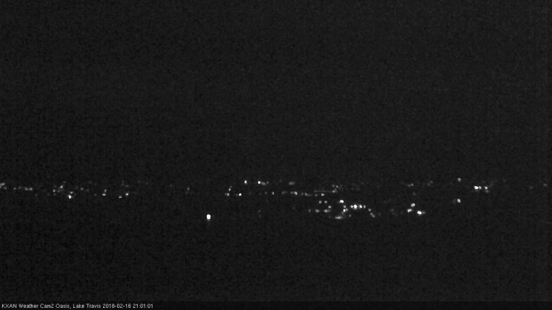 Lake Travis webcam, February 16, 2018 8:20 PM CT