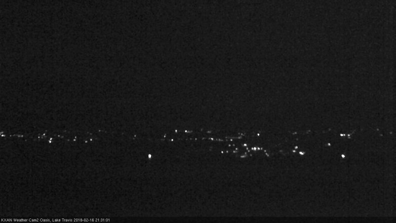 Lake Travis webcam, February 16, 2018 8:40 PM CT