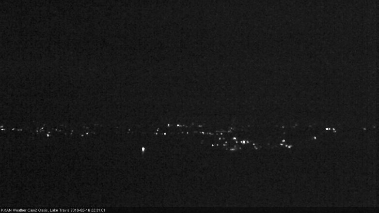 Lake Travis webcam, February 16, 2018 9:40 PM CT