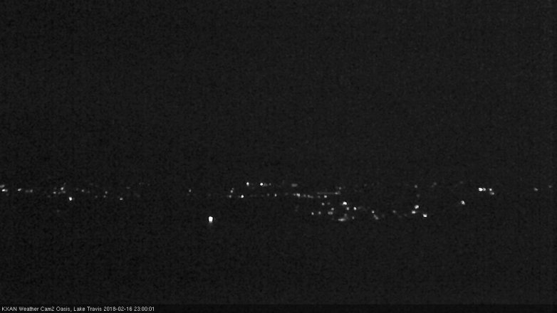 Lake Travis webcam, February 16, 2018 10:20 PM CT