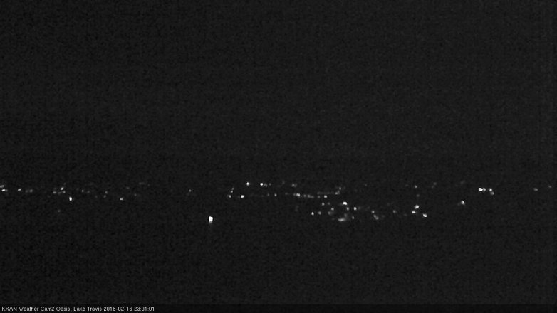 Lake Travis webcam, February 16, 2018 10:30 PM CT