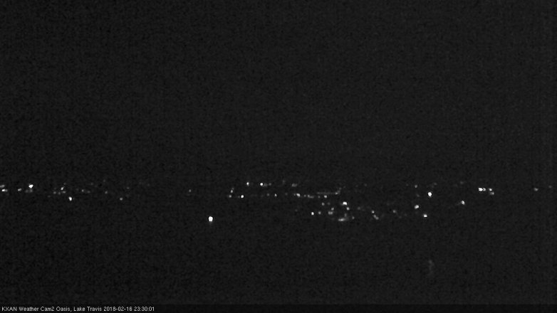 Lake Travis webcam, February 16, 2018 10:45 PM CT