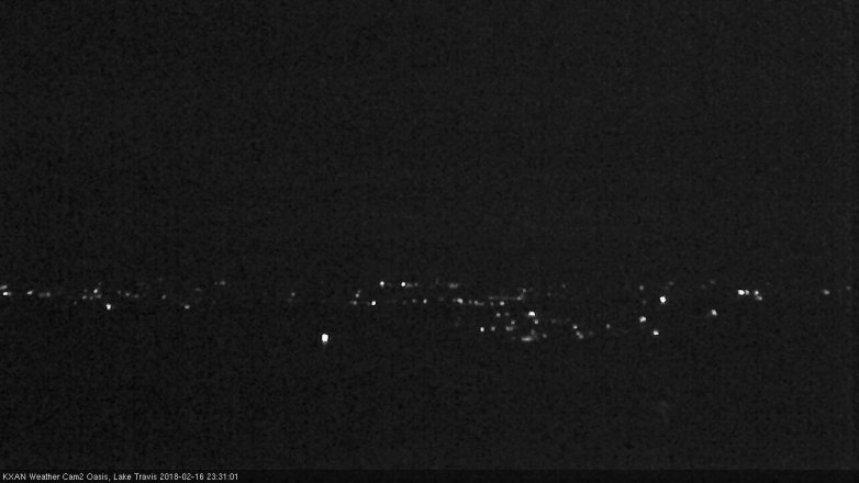 Lake Travis webcam, February 16, 2018 10:50 PM CT
