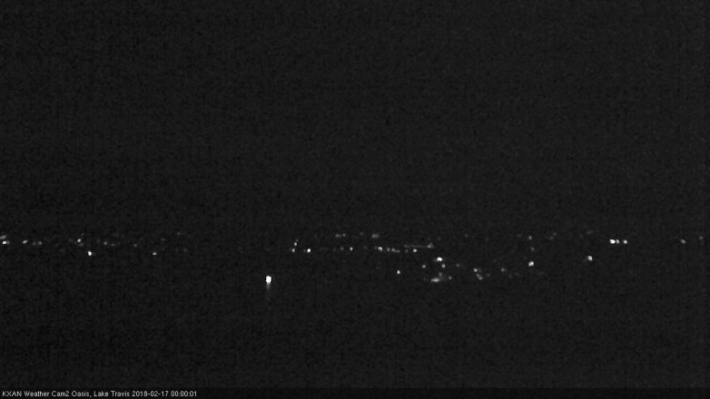 Lake Travis webcam, February 16, 2018 11:15 PM CT