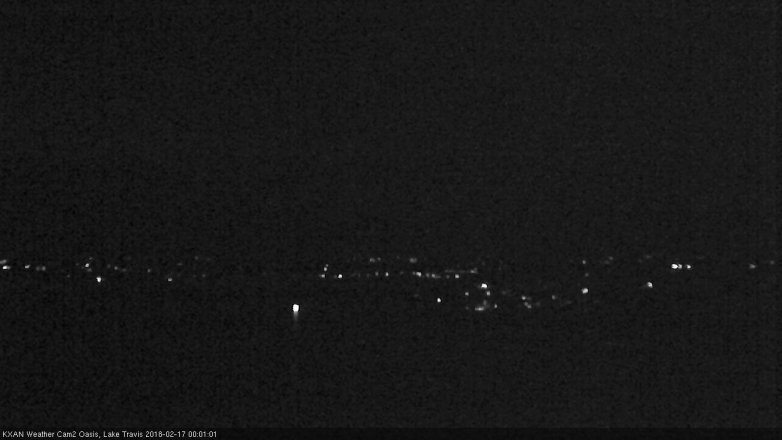 Lake Travis webcam, February 16, 2018 11:25 PM CT