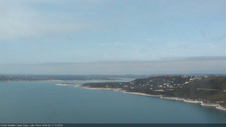 Lake Travis webcam, February 17, 2018 11:50 AM CT
