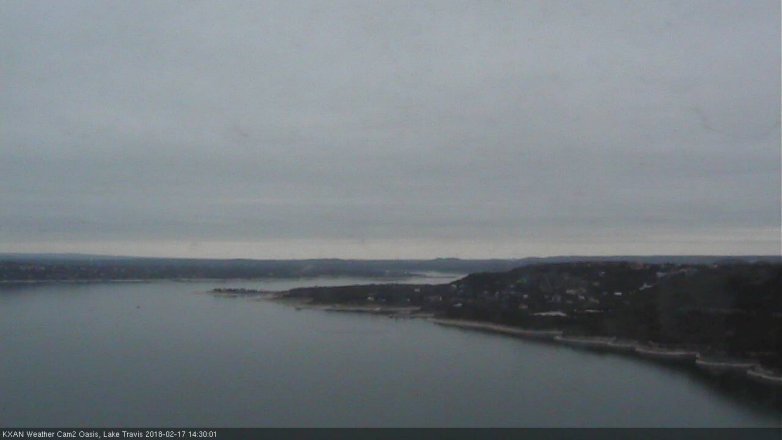 Lake Travis webcam, February 17, 2018 1:35 PM CT