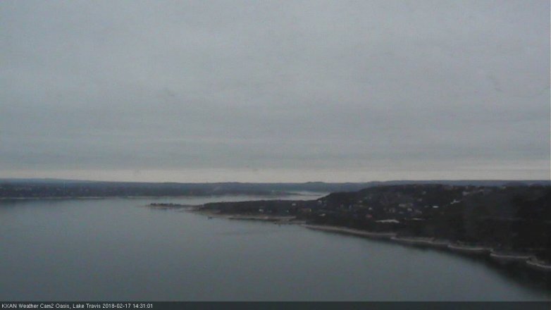 Lake Travis webcam, February 17, 2018 2:00 PM CT