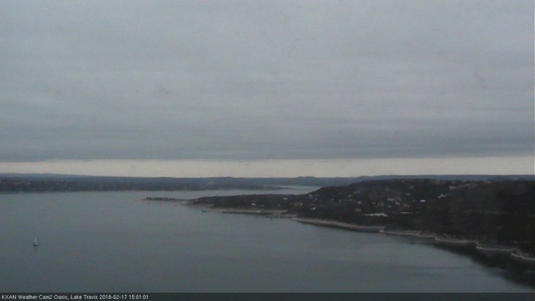 Lake Travis webcam, February 17, 2018 2:20 PM CT