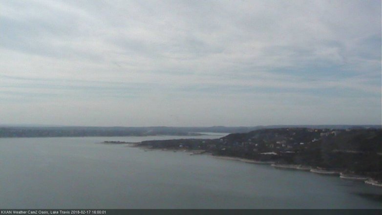 Lake Travis webcam, February 17, 2018 3:10 PM CT