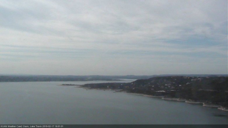 Lake Travis webcam, February 17, 2018 3:30 PM CT