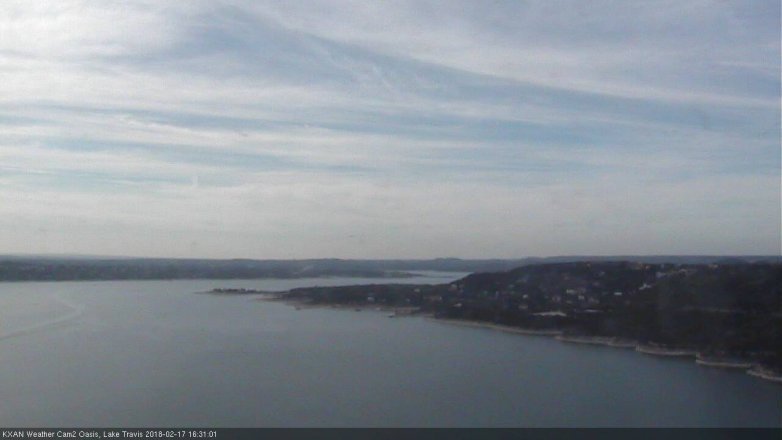 Lake Travis webcam, February 17, 2018 3:35 PM CT