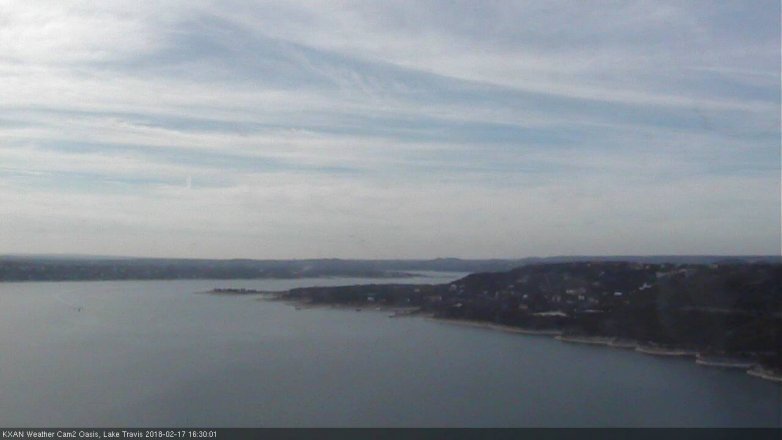 Lake Travis webcam, February 17, 2018 3:55 PM CT