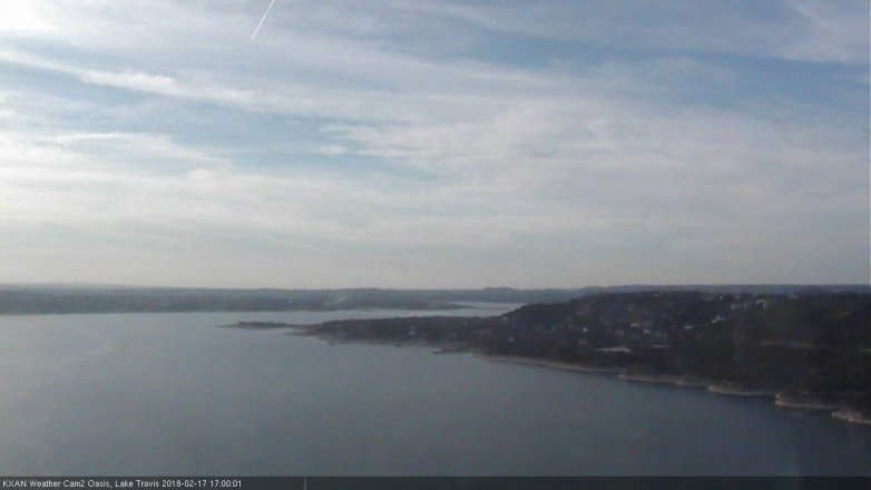 Lake Travis webcam, February 17, 2018 4:15 PM CT