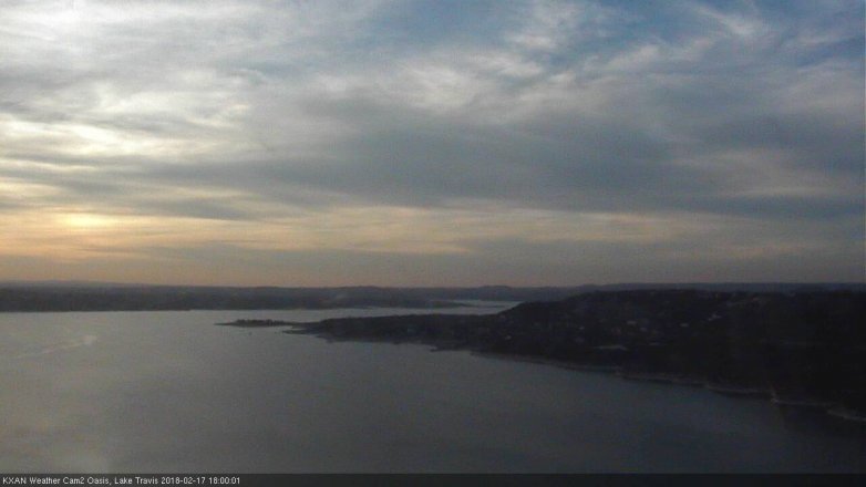 Lake Travis webcam, February 17, 2018 5:10 PM CT