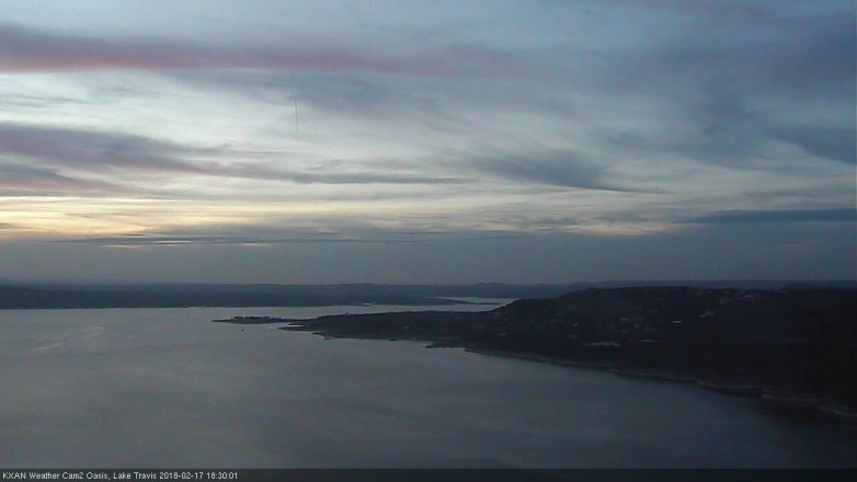 Lake Travis webcam, February 17, 2018 5:45 PM CT