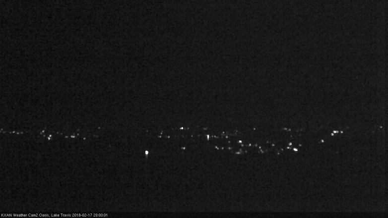 Lake Travis webcam, February 17, 2018 7:15 PM CT