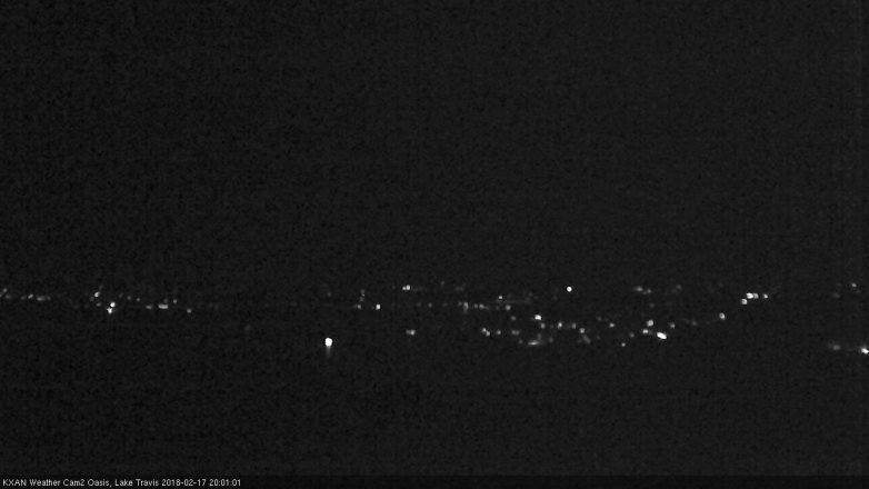 Lake Travis webcam, February 17, 2018 7:30 PM CT