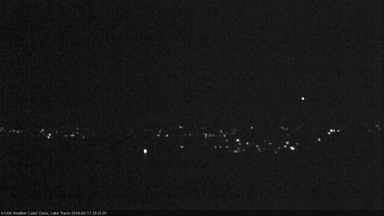 Lake Travis webcam, February 17, 2018 8:00 PM CT